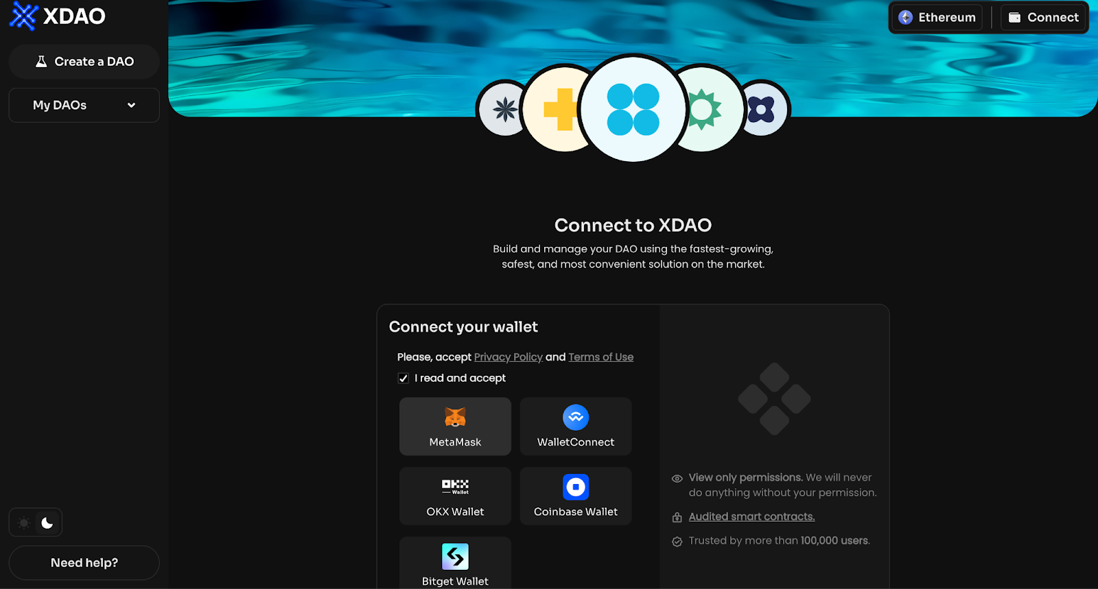 DAO Snapshot gasless voting interface