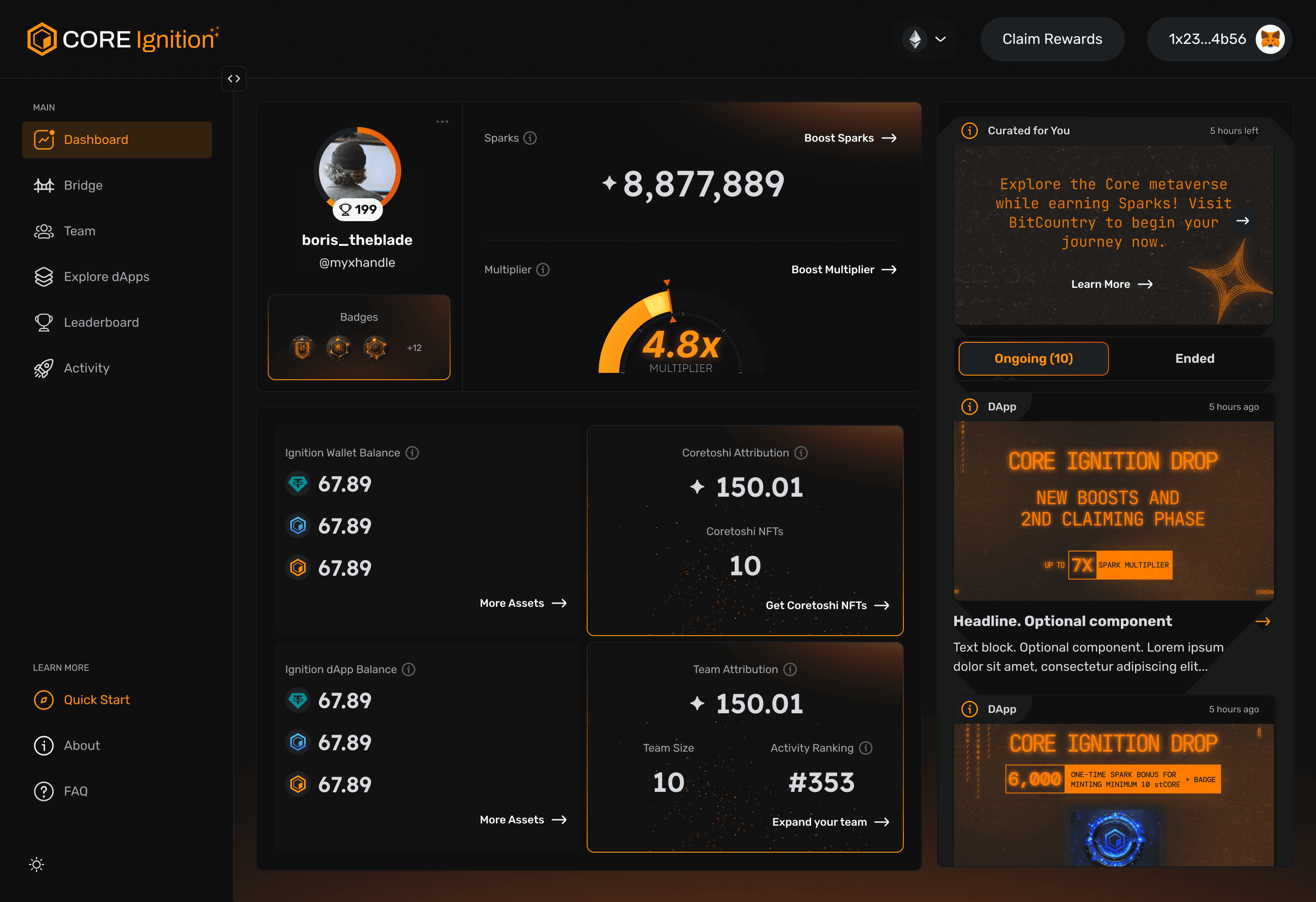 DAO dashboard showcasing governance NFT badges and real-time voting activity for enhanced transparency