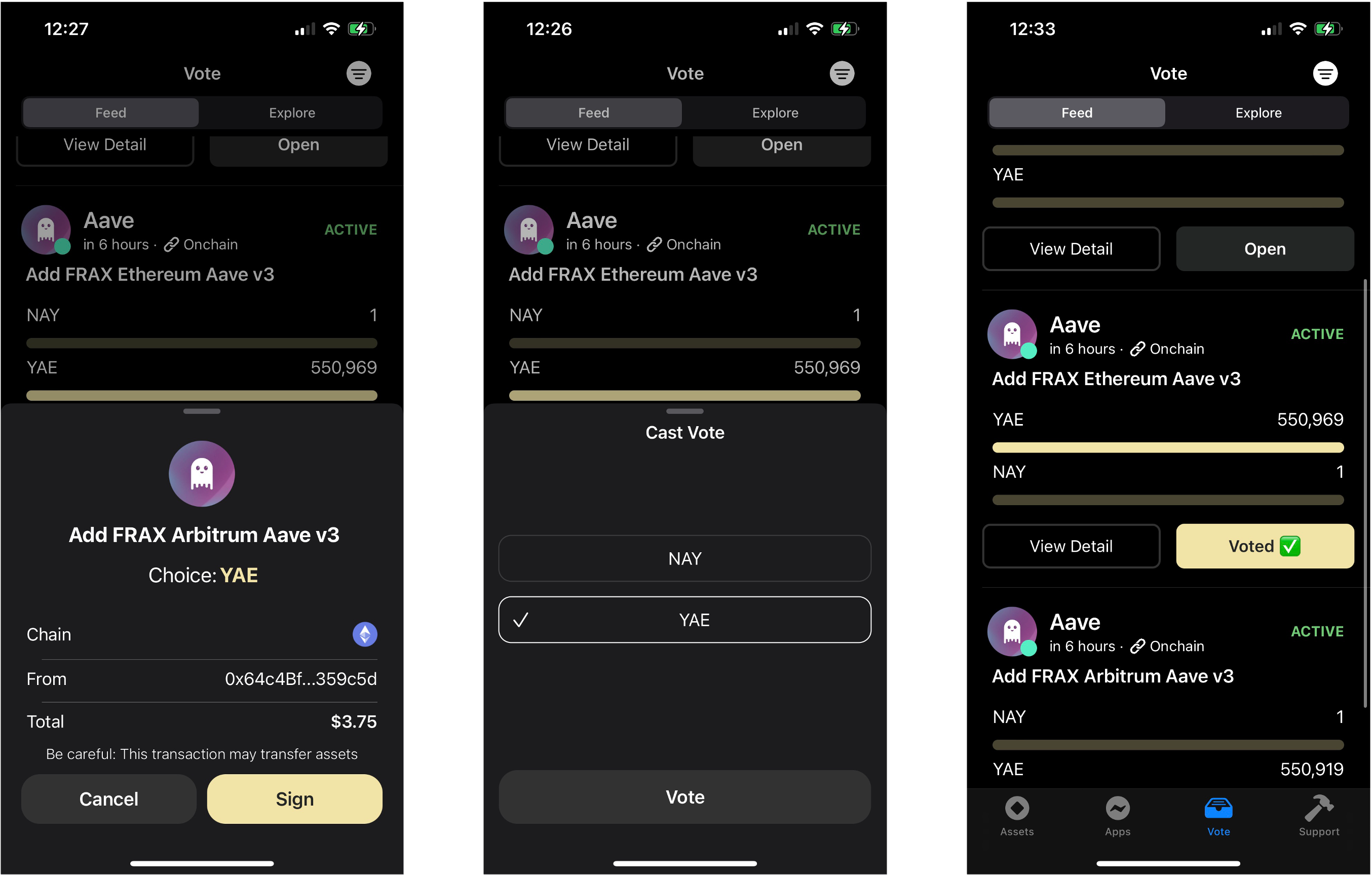 DAO NFT badge voting Snapshot