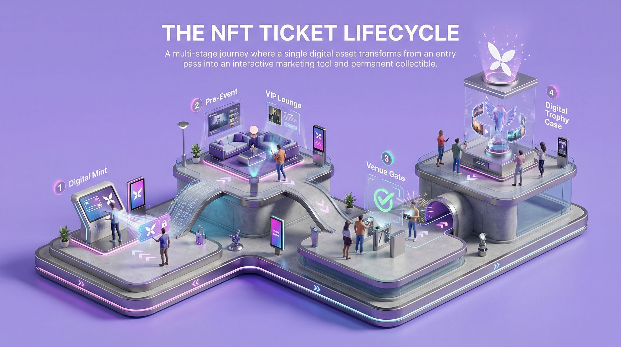 Vibrant illustration of colorful NFT voter badges airdropping to DAO members on Base chain, incentivizing governance participation and voting rewards