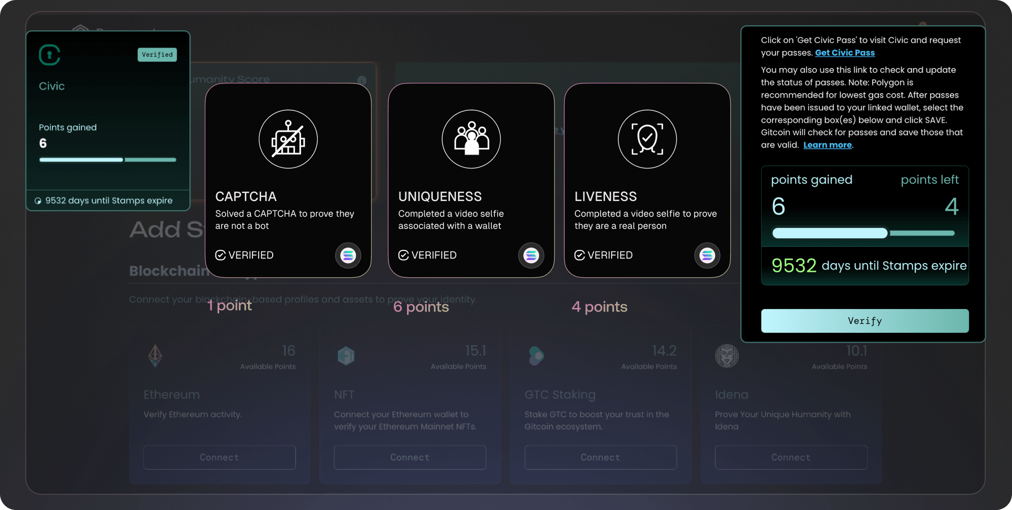 Civic Pass Fractal ID KYC NFT badge
