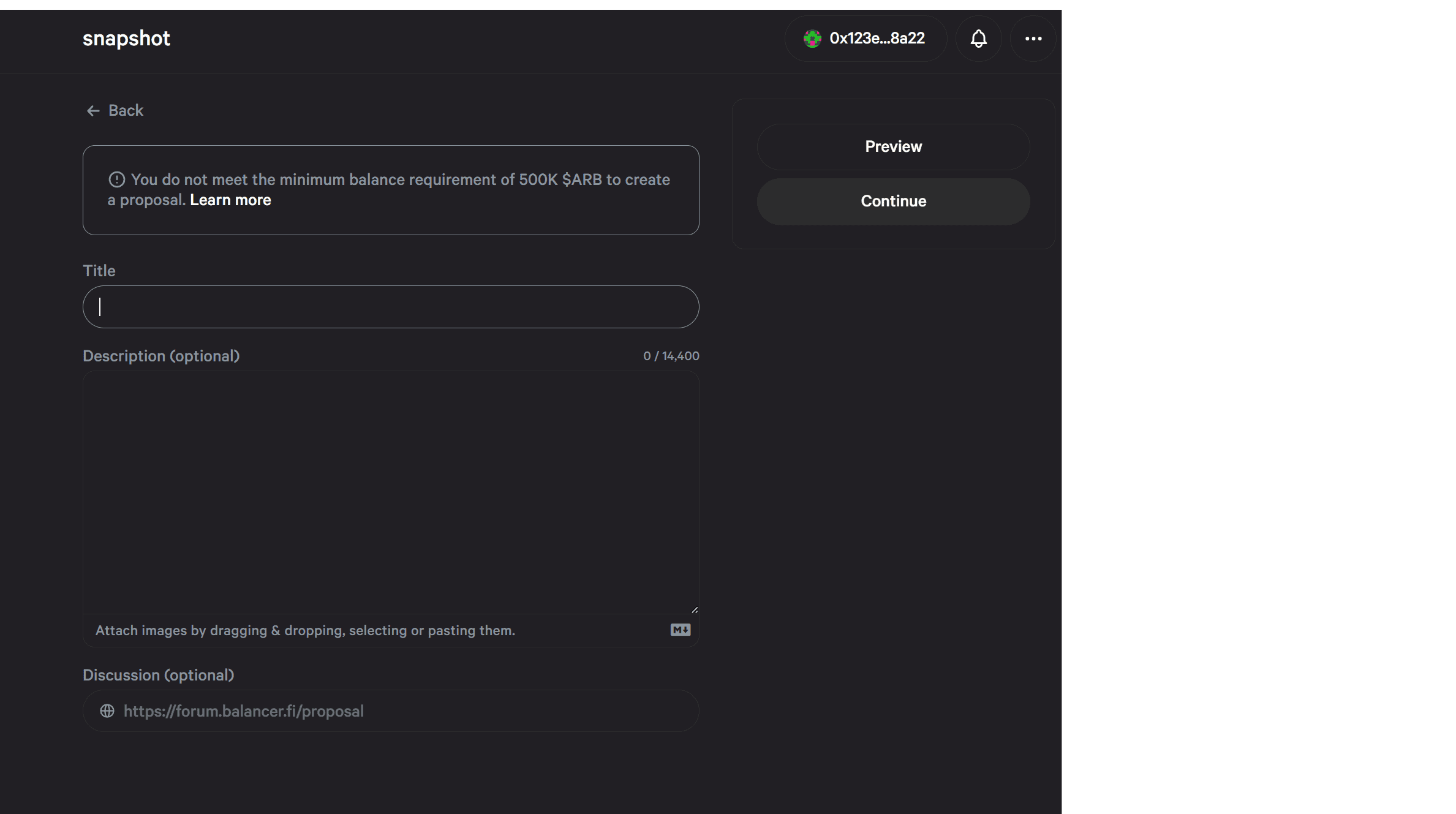 Snapshot DAO voting integration NFT